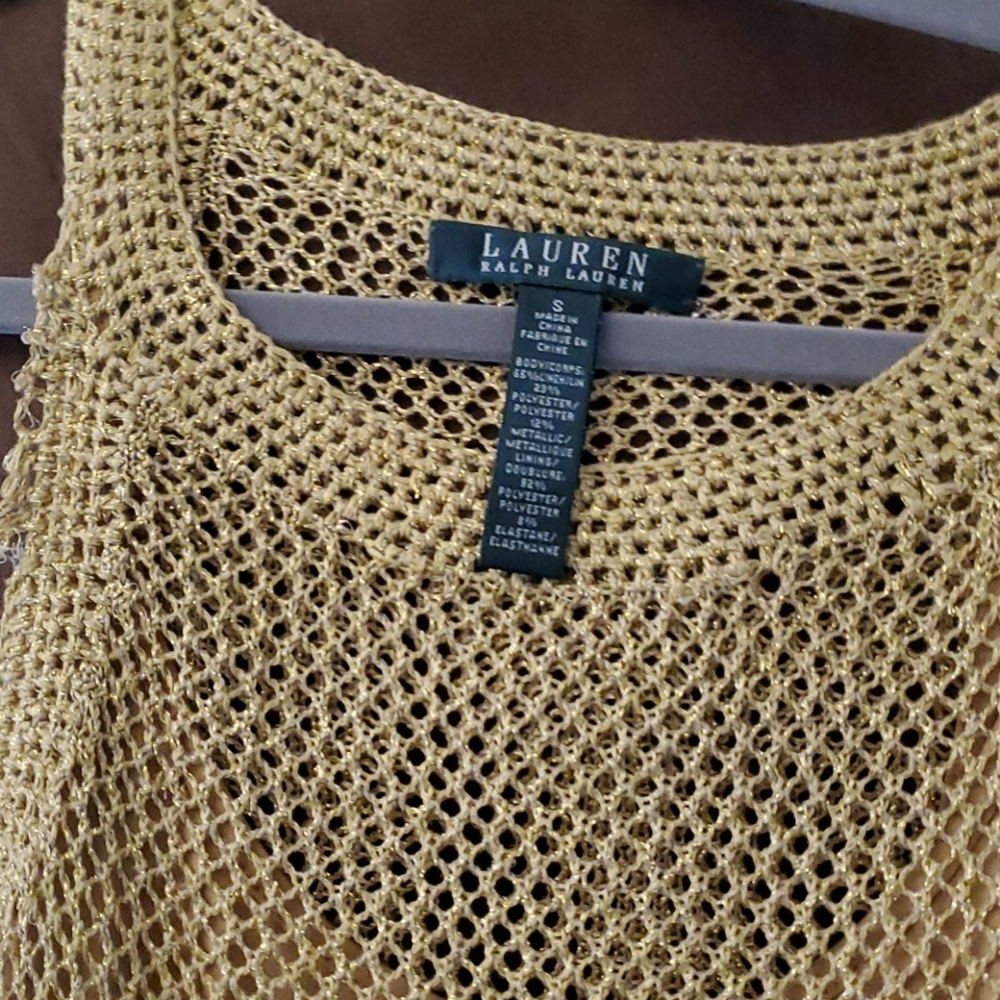 Gold ralph lauren evening dress